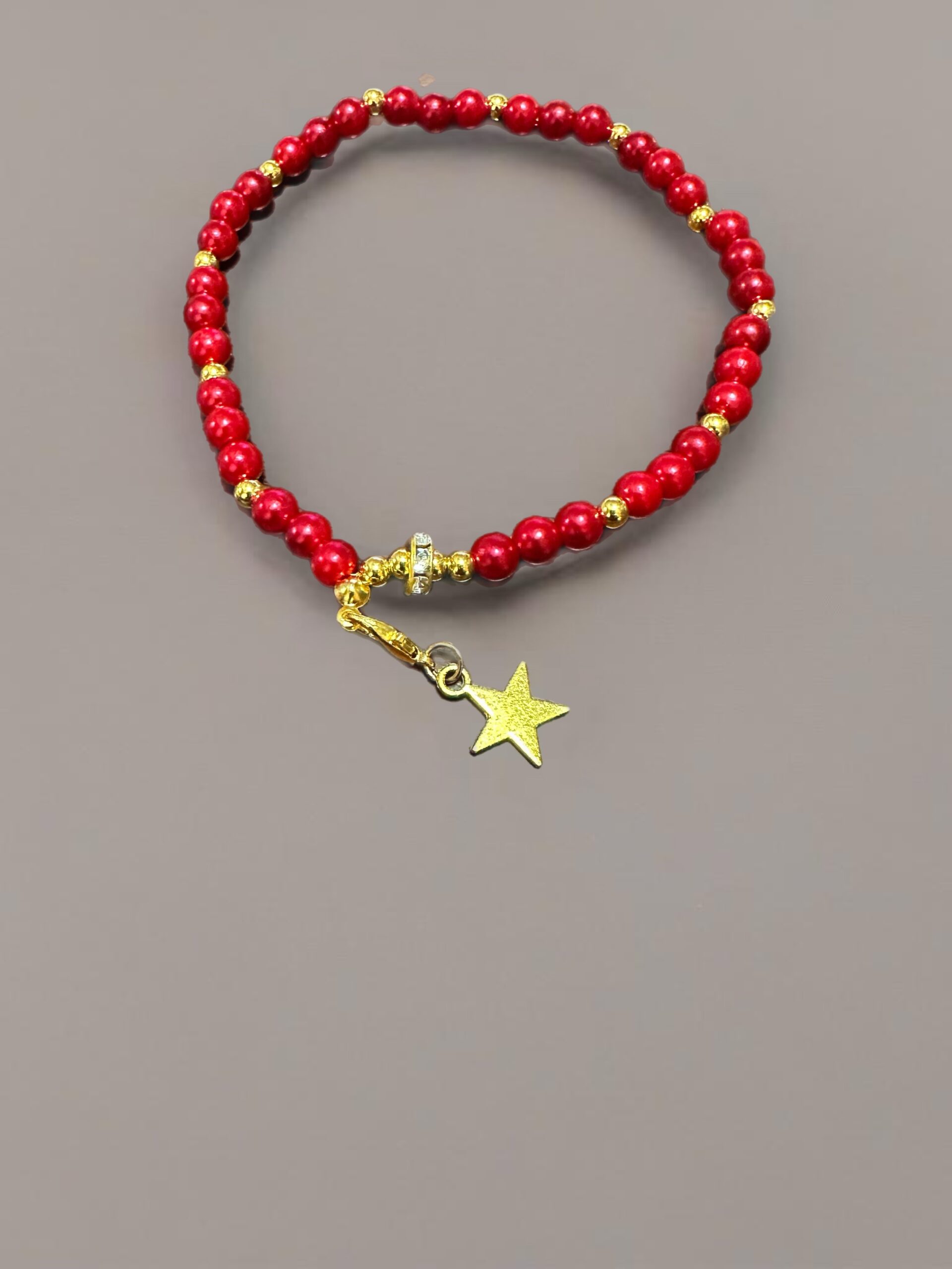 Golden Star Charm Anklet - Image 2