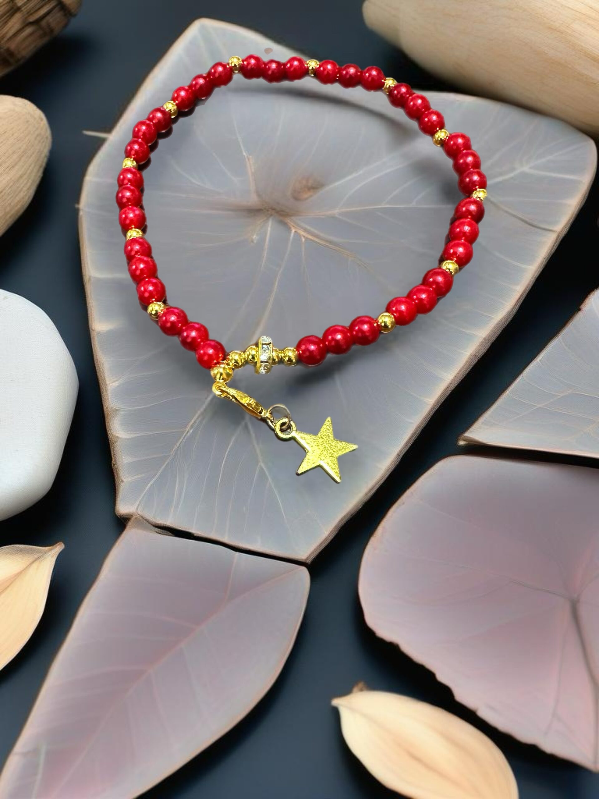 Golden Star Charm Anklet