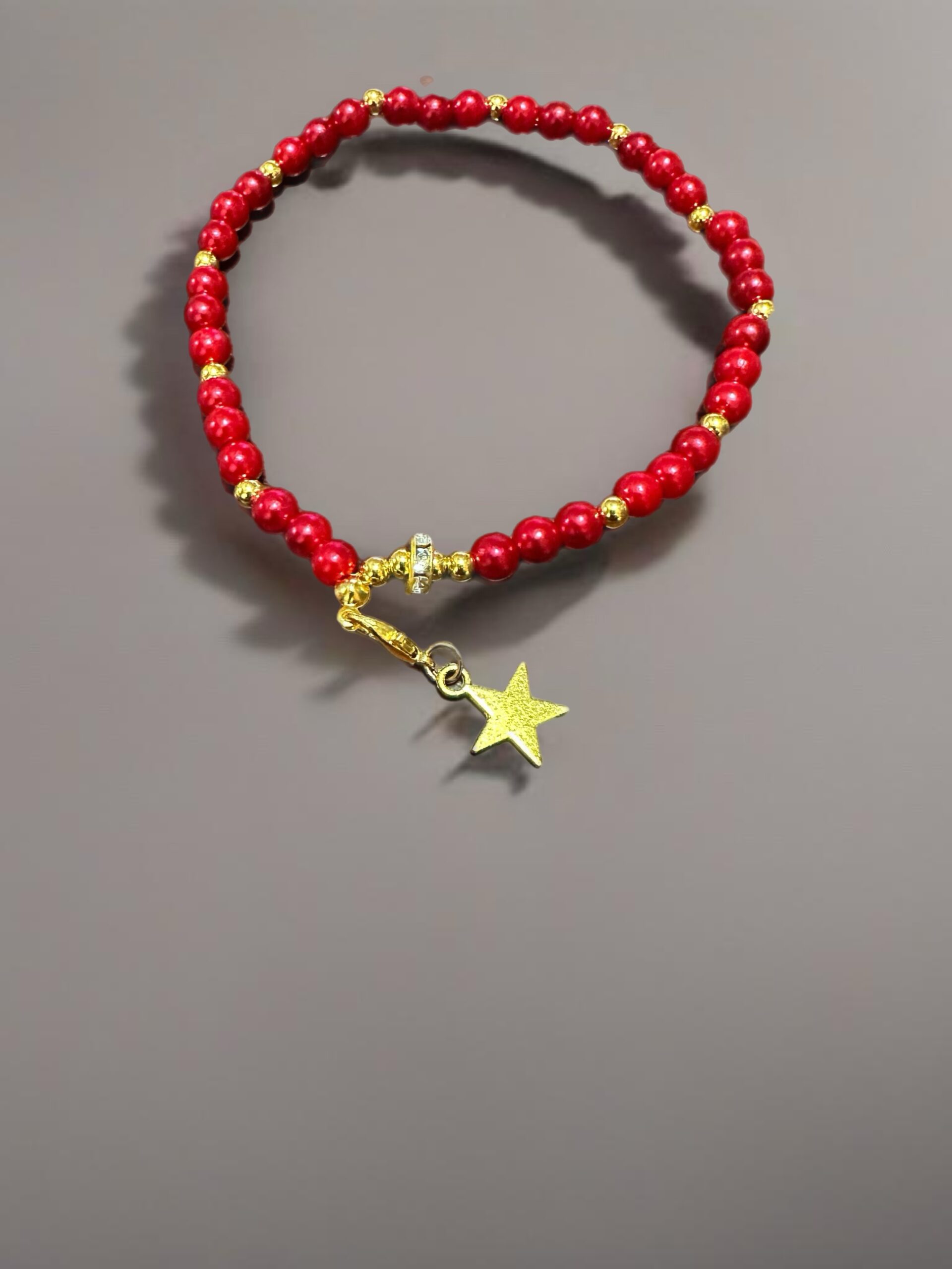 Golden Star Charm Anklet - Image 3